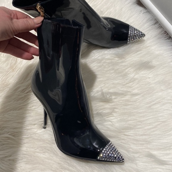 New Dolce & Gabbana Patent Leather ankle boots with fusible rhinestones size 36 - Picture 17 of 17